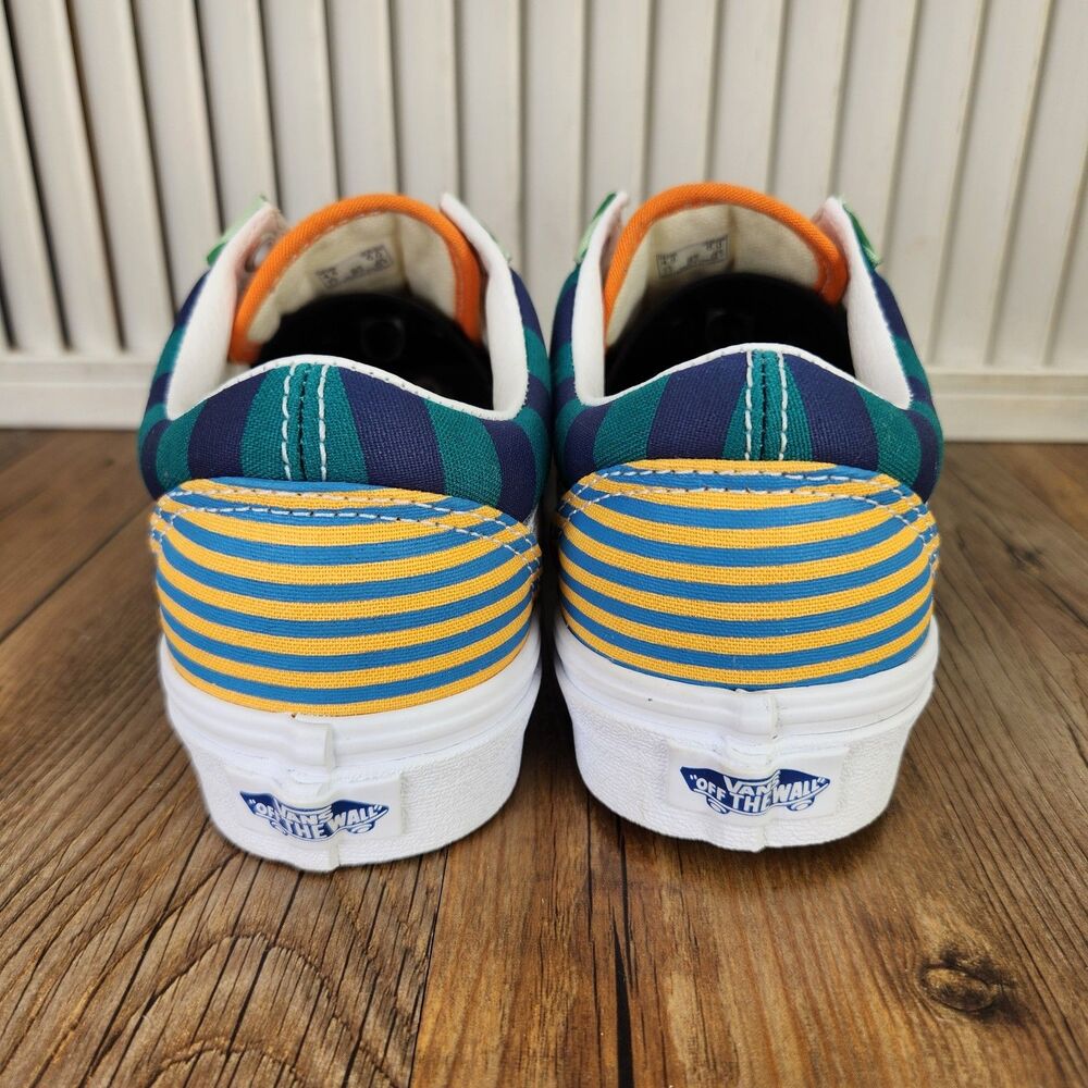 Vans Old Skool Womens Size 6 Multi-Colored Striped Canvas Skater Sneakers Shoes - Picture 4 of 9